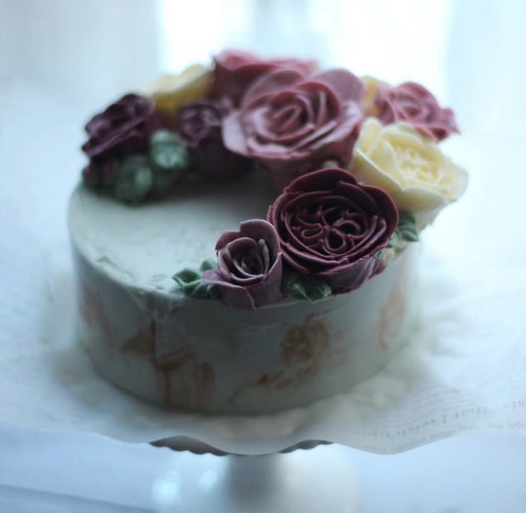 フラワーケーキの写真